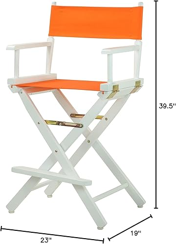 Miniatura 457 de Silla de Director de 18" Marco Blanco Lona Rosa