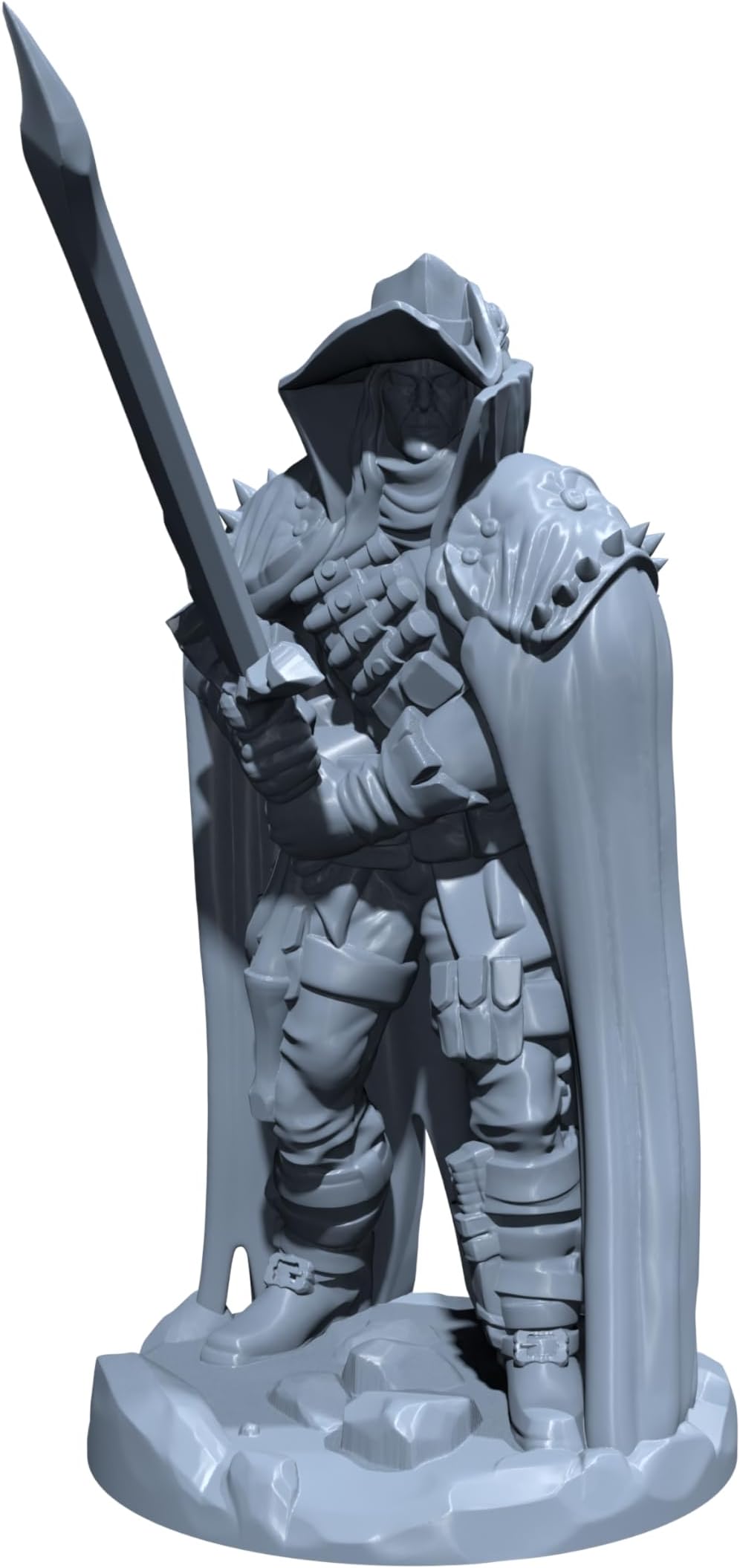 Gideon Greycloak | Blood Hunter | Vampire Hunter Miniature for Tabletop Games Like D&D and War Gaming Medium (Normal Size), Gray, 02V002