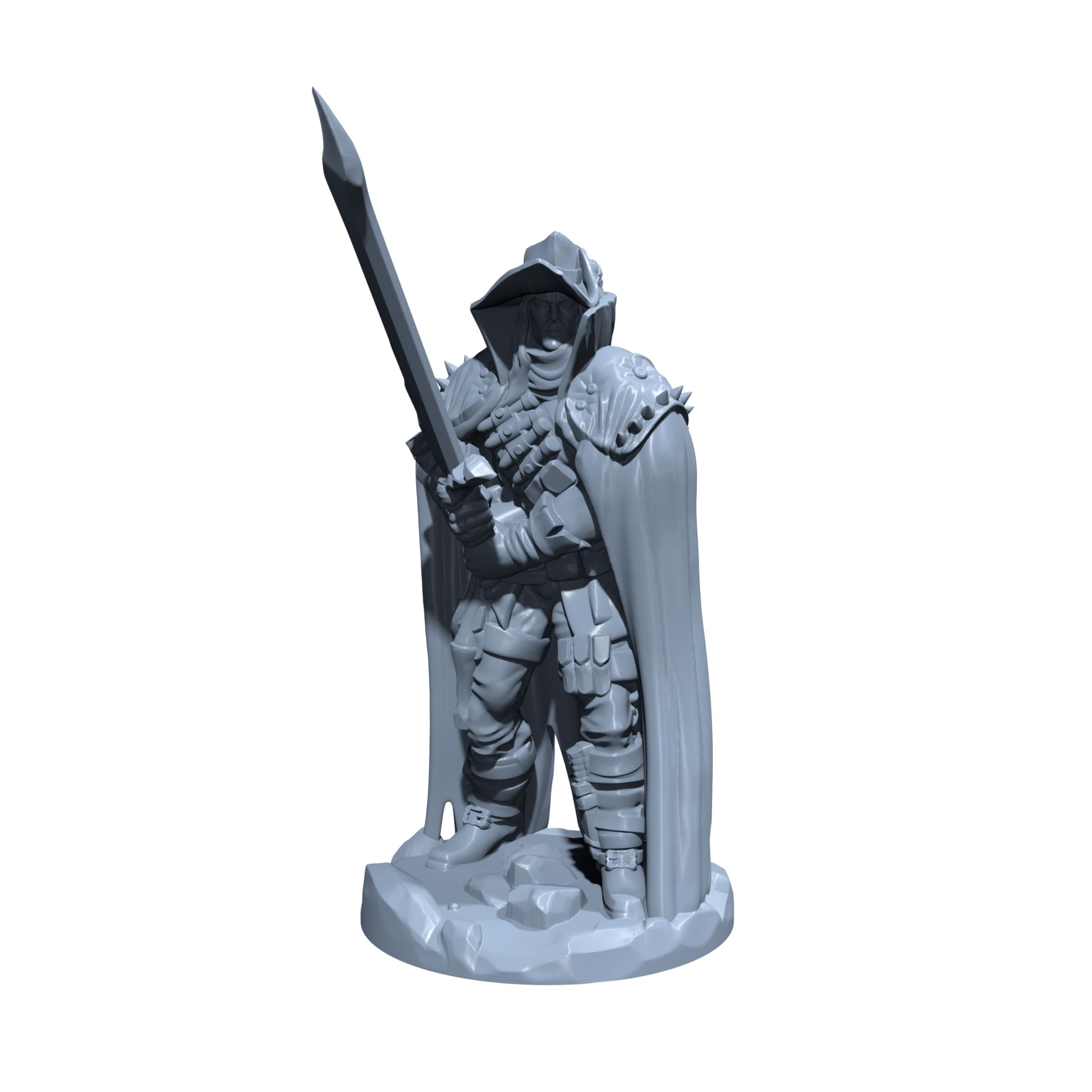 Gideon Greycloak | Blood Hunter | Vampire Hunter Miniature for Tabletop Games Like D&D and War Gaming Medium (Normal Size), Gray, 02V002