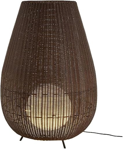 IRA Furniture Natural Rattan Floor Lampshade, Natural Colour, Ambient Lighting (Natural Wood color-H78cm)