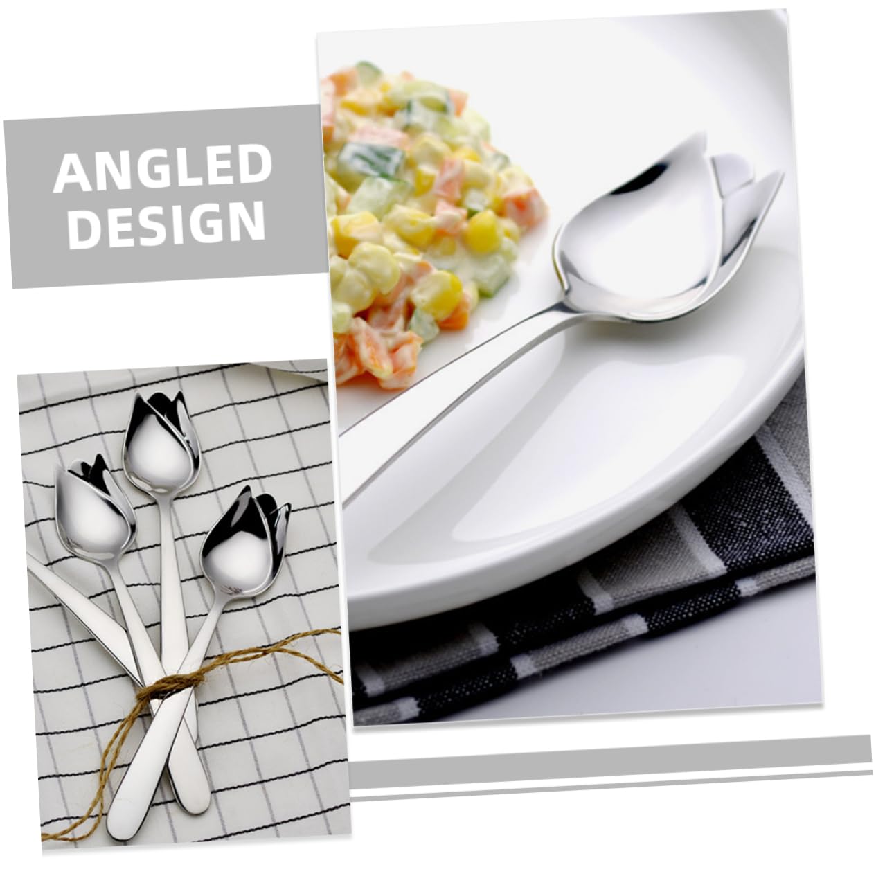 5 set Cucchiaio Forchetta Per Gomito Utensile Per Disabili Cucchiai Per Lo Svezzamento Posate Adattabili Alimentatore Per Adulti Con Disabilità Facile Da 2 pezzi*5