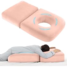 Pregnancy Pillows for Sleeping, 45.3 Inch Pregnancy Massage Pillow Full Body Pillow with Removable Cover - Support for Back, Legs, Belly, HIPS for Pregnant WomenPink