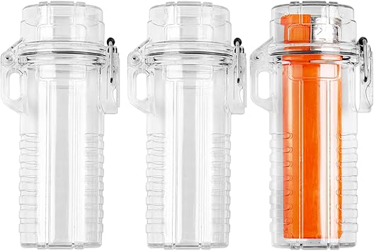 3 PCS Transparent Waterproof Lighter Case, Lighter Sleeve for Men, Lighter Protective Case, Lighter Cases for Outdoor Transparent