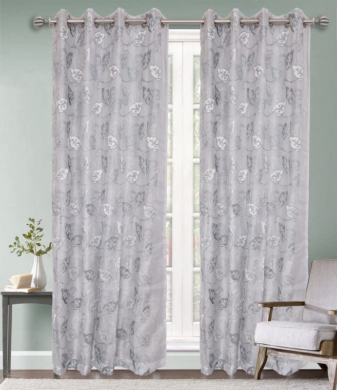 Dashing Fabrics 2 IN1 Back Velvet Classic Grommet with Sky Embroidery Floral Door Curtains - 1 Pair (8 Feet,Aqua Velvet) (B09W5BZ8QN) Amazon Price History, Amazon Price Tracker