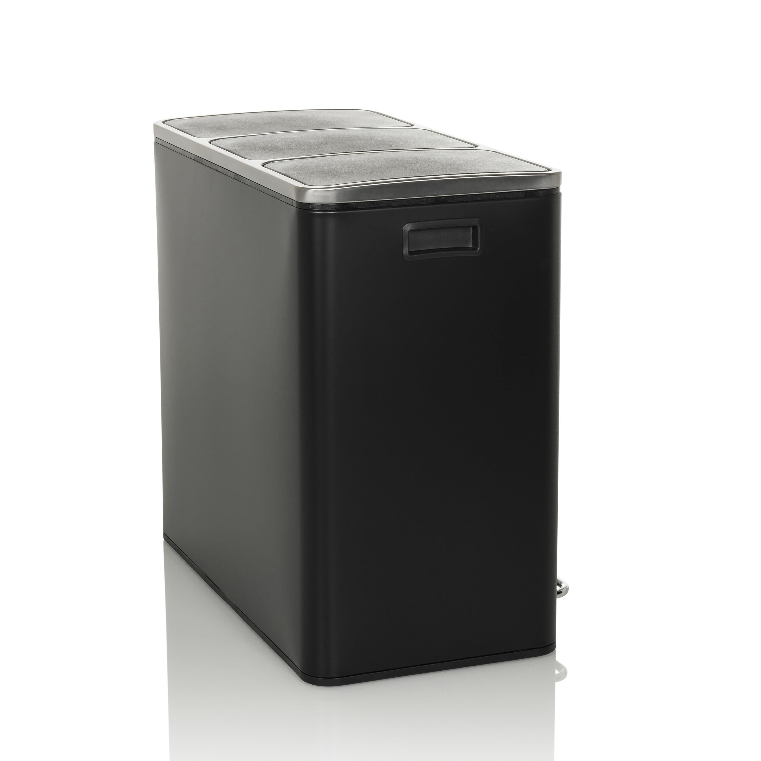 Cestino Raccolta Differenziata Clean IX - 3 X 18L, Acciaio, Chiusura Softclose, Bianco - Foto 2