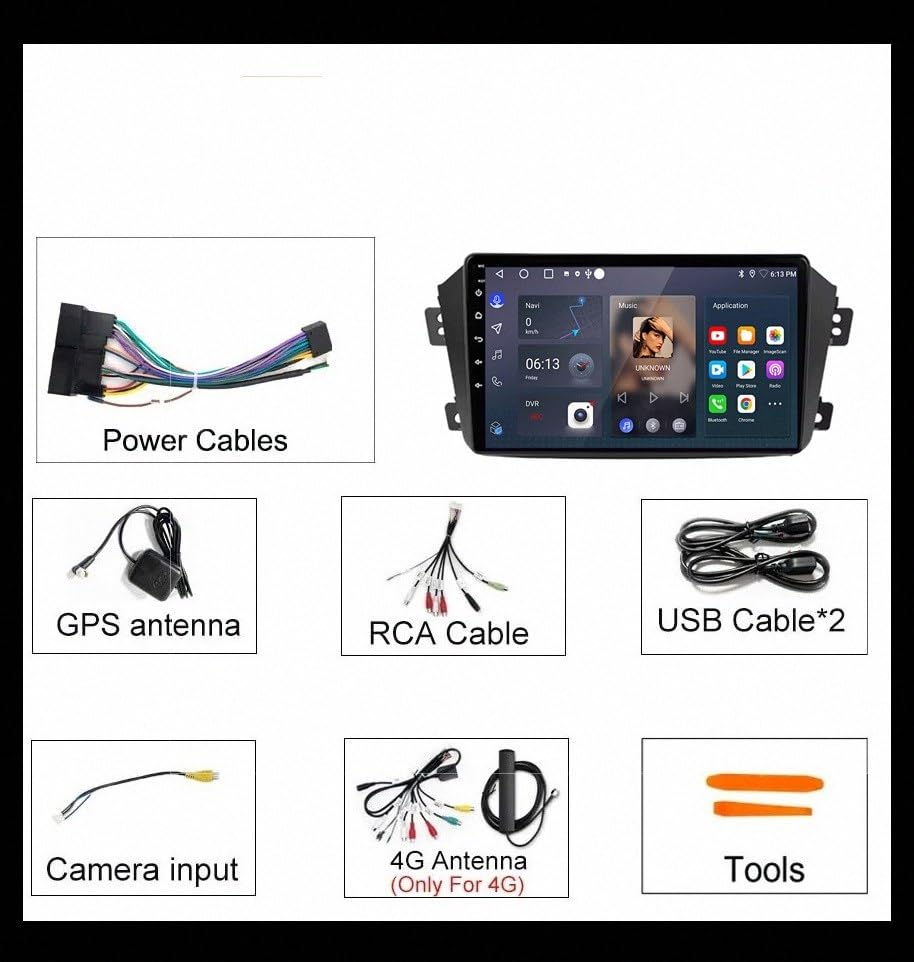 Pantalla Carplay Coche inalámbrica Geely Emgrand X7, Android Auto, Bluetooth y Mirror Link 6