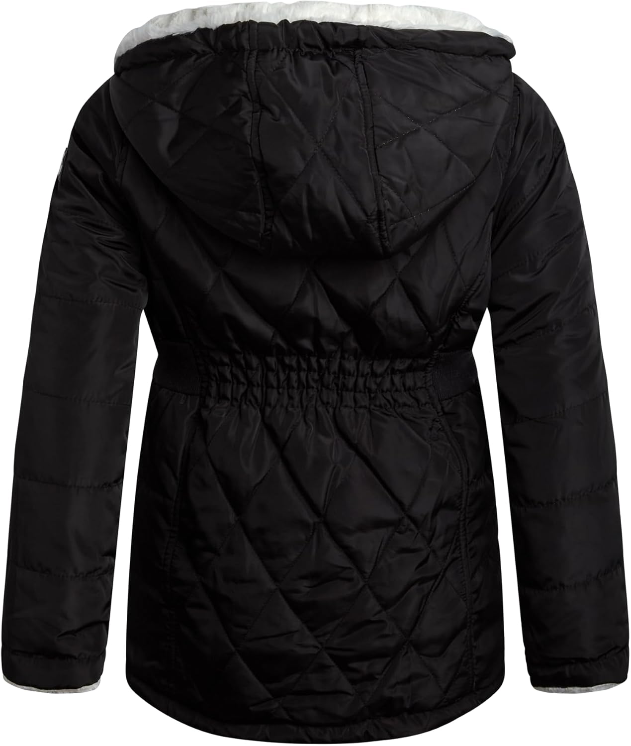 DKNY Reversible Girls Winter Coat - Heavyweight Quilted Jacket with Sherpa Lining Hooded Puffer Jacket Winter Coats for Girls - Image 7