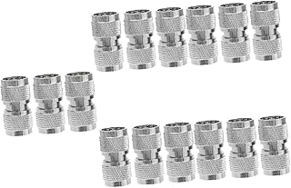 PartyKindom 15 Pcs Conector Pl259 Conector Coaxial Adaptador Coaxial Uhf Conectores Coaxiais Pl259 Acoplador Coaxial Cb Adaptador De Antena Barril Conectores Prata Coaxial Latão N Conectores