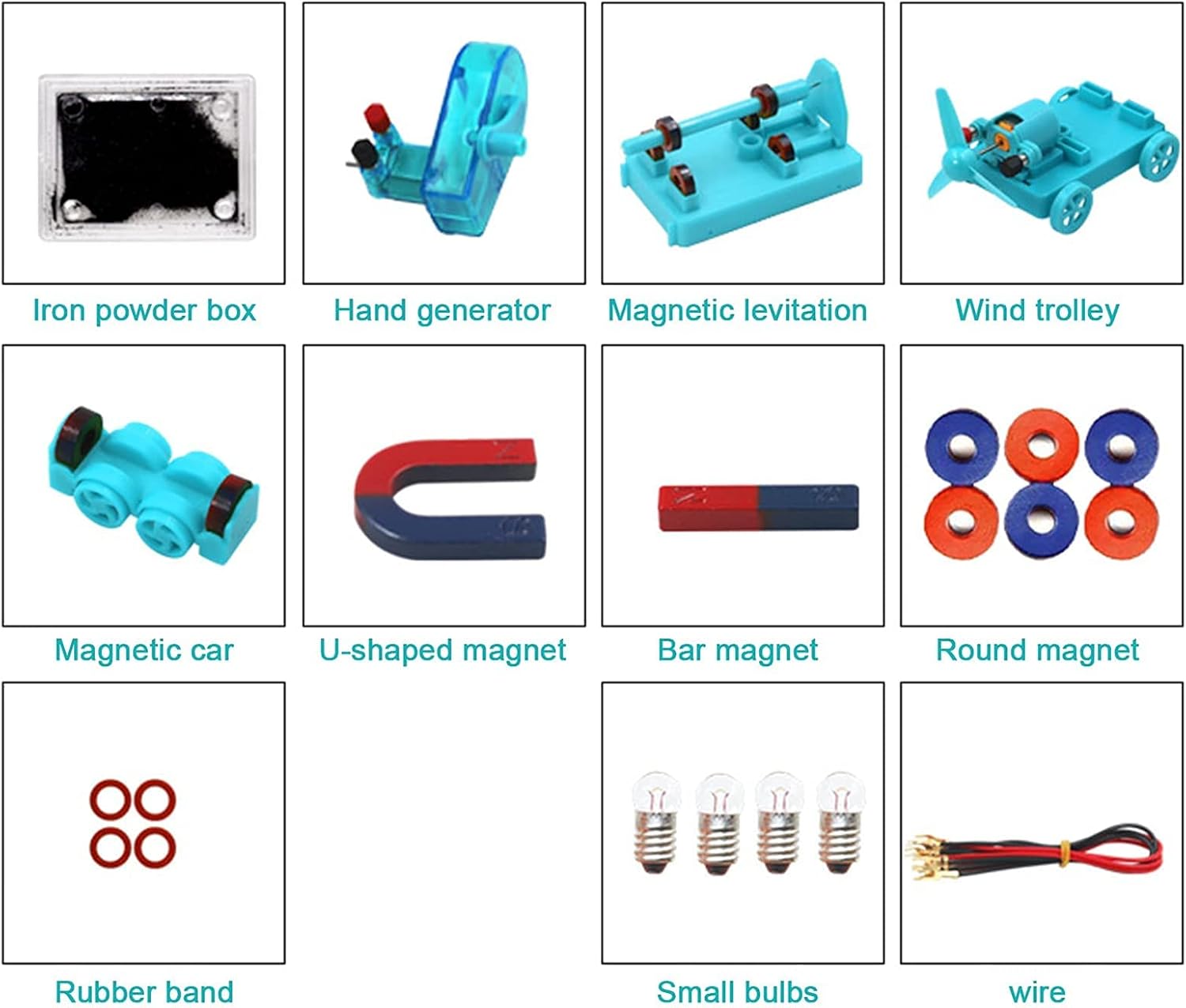 GagalU Electromagnetic Experiment Box, Physical Electromagnetics Teaching Instrument, Junior High School Physics Circuit Experiment Equipment