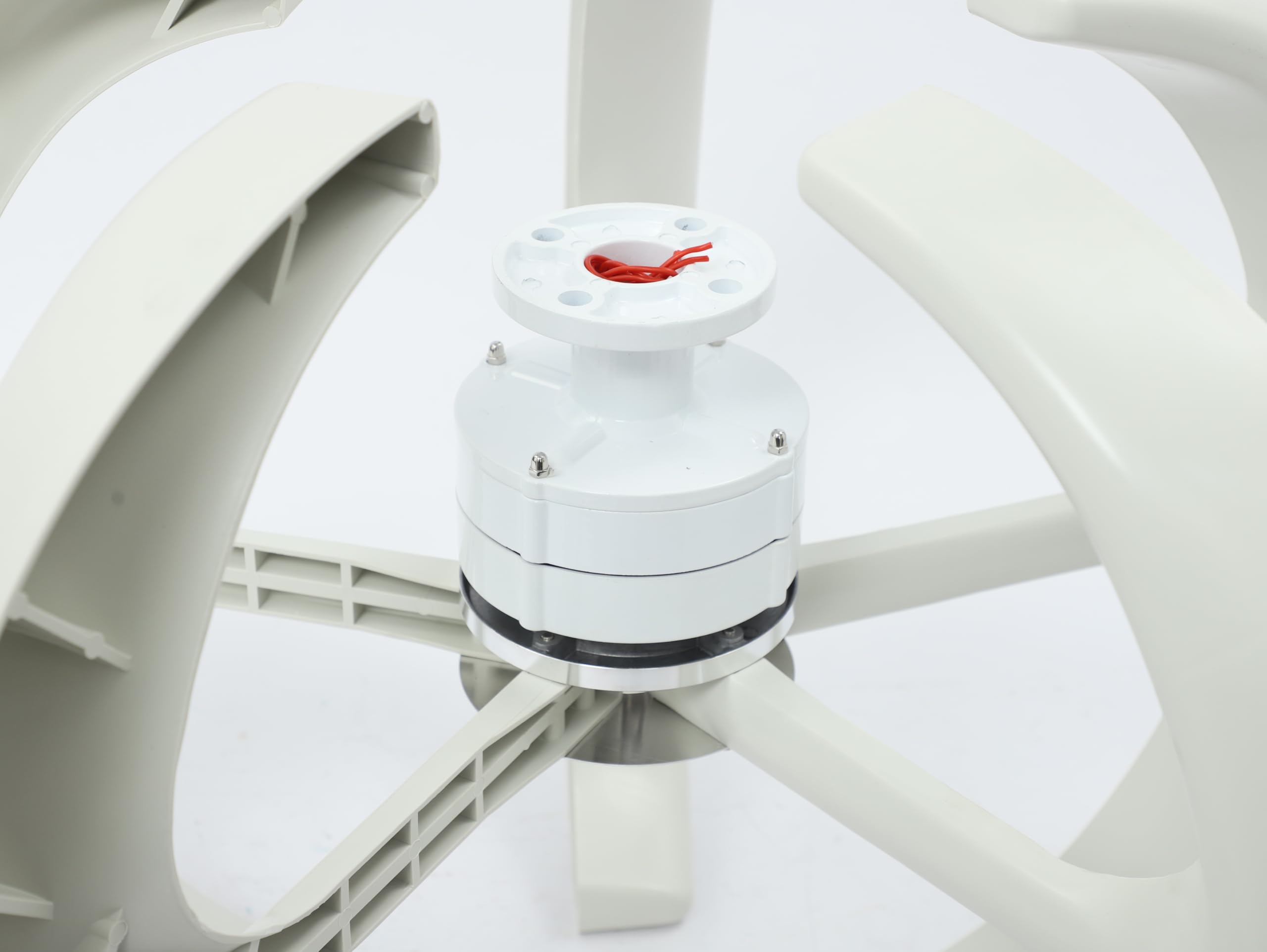 600W Lantern Windgenerator, 12V Vertikalachse Windrad zur Stromerzeugung, Windkraftanlage mit 5-Schaufel PMG mit IP67 Controller & Flanschplatte,für Gartenhaus, Camping & Off-Grid