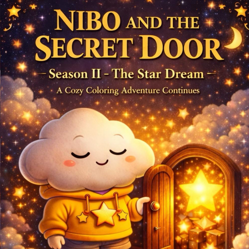 NIBO AND THE SECRET DOOR : SEASON 2 : THE STAR DREAM: A Cozy Coloring Adventure Continues (Nibo Coloring Adventures)