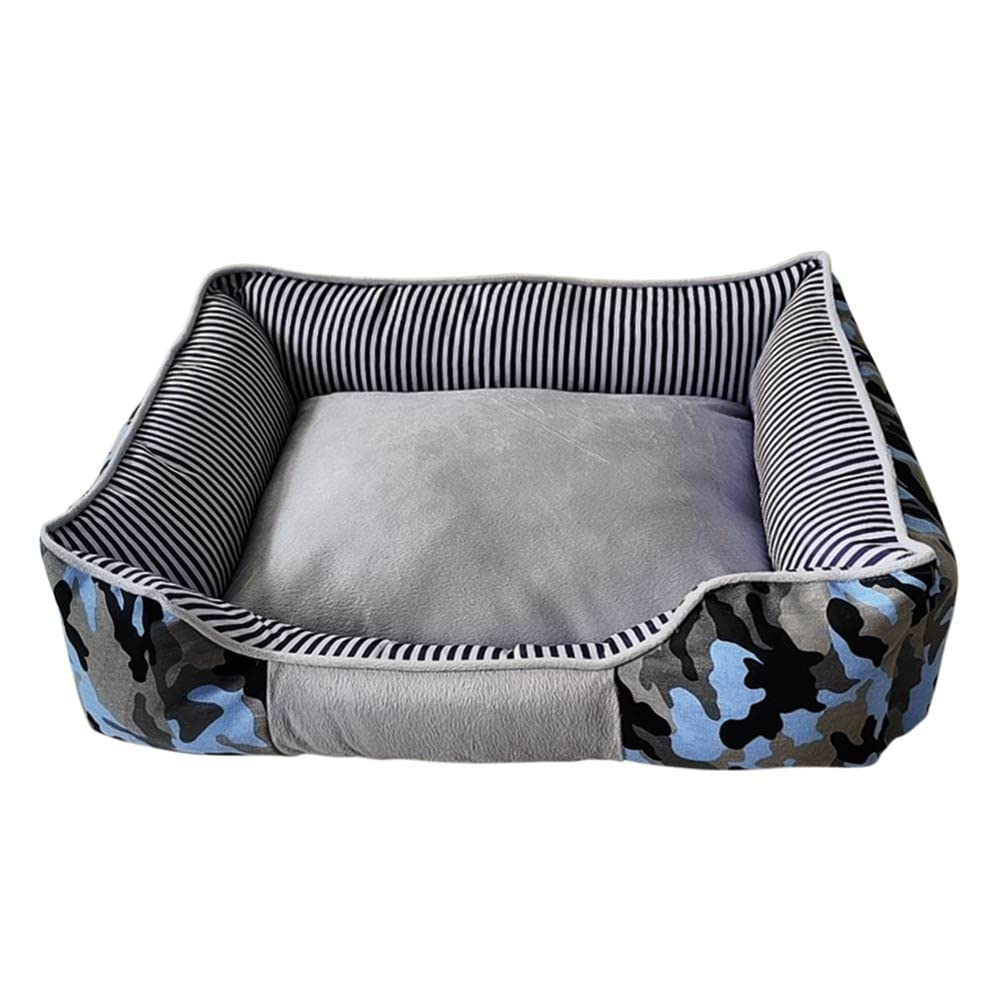 Panier rectangulaire Elio camouflage pour des siestes sereines au salon