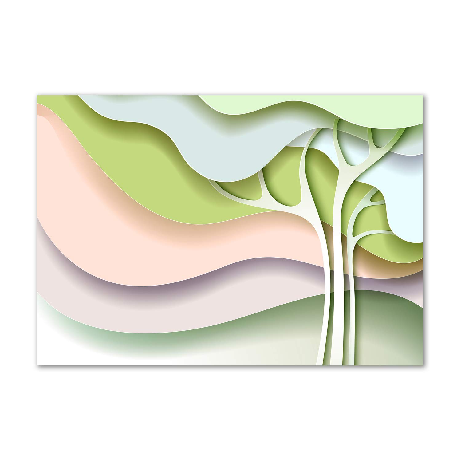 Tableau acrylique Tulup arbre abstrait pour remplacer les cadres fragiles