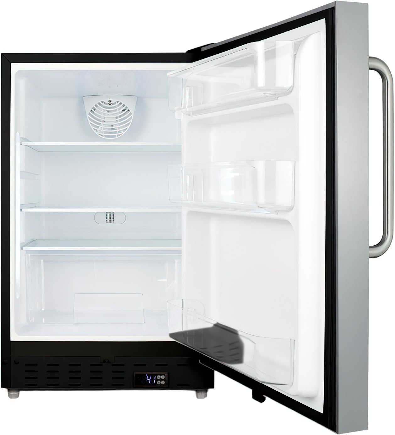Summit Appliance Alr47bsstb 21" Wide Built-In All-Refrigerator; Freezerless Design; ADA Compliant; Adjustable Thermostat; Automatic Defrost; Stainless Steel Door; Temperature And Open Door Alarms on Fridge.com - View 3