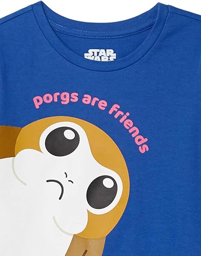 Miniatura 5 de Tienda Essentials Disney Marvel Star Wars Frozen Princess Camisetas de manga corta para niñas y niños pequeños, multipaquetes