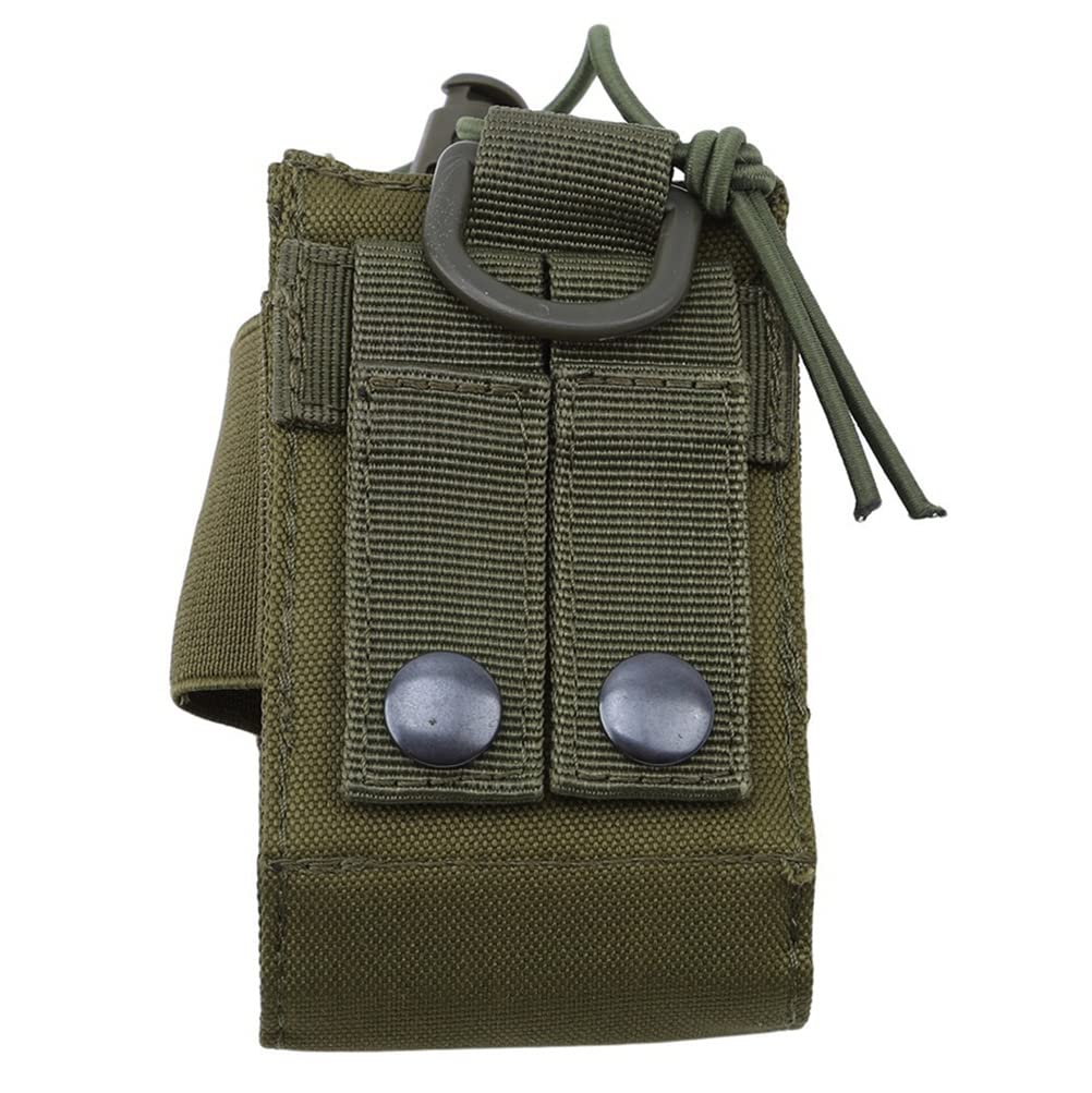 Pochette Talkie-walkie Tactique Kaki - Sangle Réglable Pour Ceinture Ou épaule - Nylon Résistant