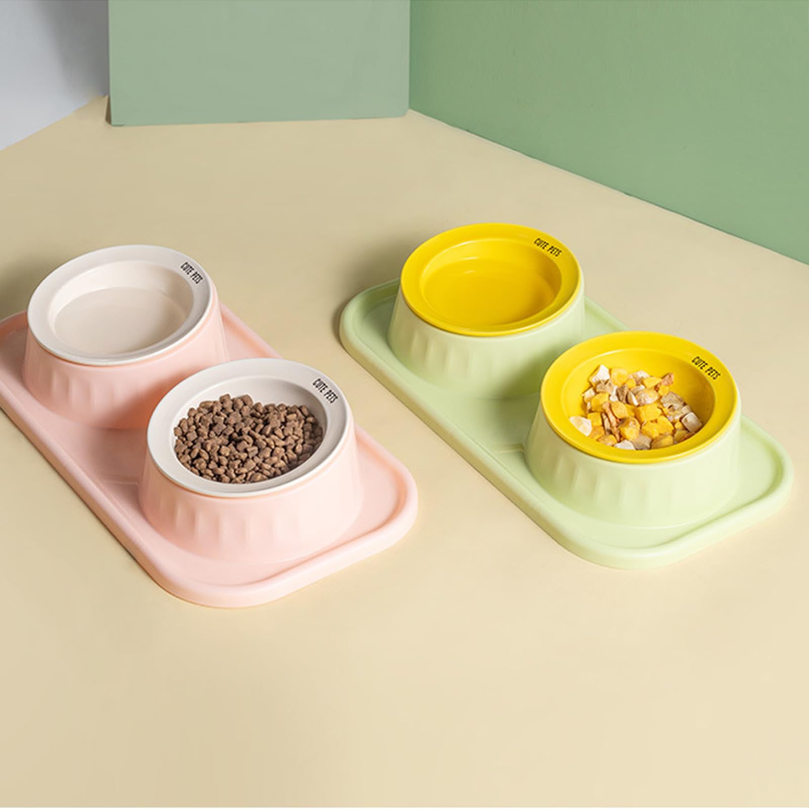 Cuenco de cerámica para mascotas, comedero de agua para gatos y perros, cuenco de comida de gran capacidad, estilo simple, suministro de agua de cerámica