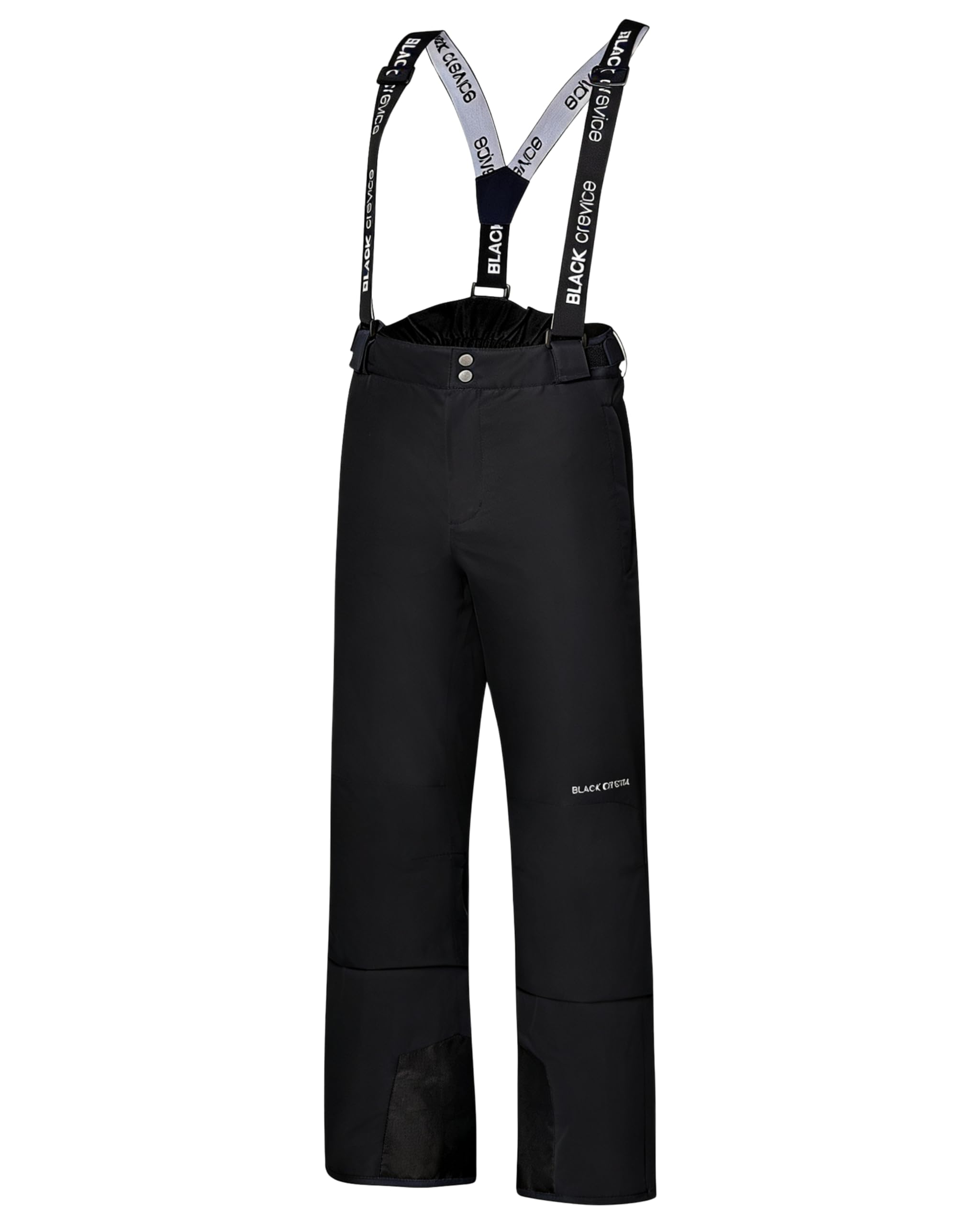 Black Crevice Herren Skihose I Männer-Skihose Größen I Skihose mit Hosenträgern I atmungsaktive Herren-Snowboardhose I Wind- & wasserdichte Herren-Schneehose
