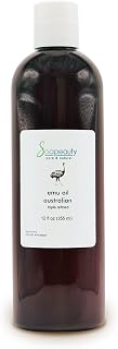 Australian Emu Oil | Triple Refined | 100% Pure & Natural Moisturizer for Skin & Hair Growth, Strengthener for Sensitive Skin, Body Oil | 12 fl oz