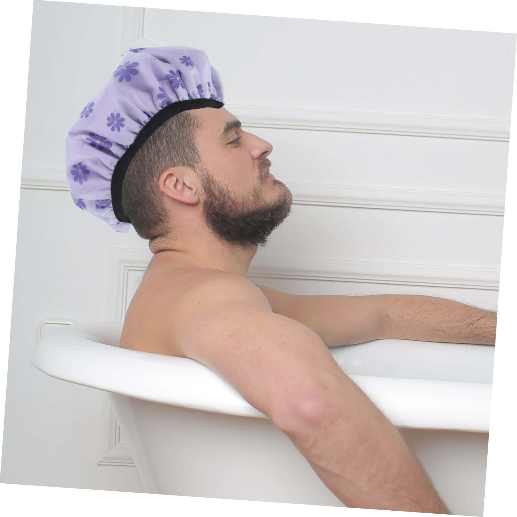 Housoutil 6stücke Satin Badekappen Für Damen Und Herren Elastische Haube Für Schlaf Und Dusche Wasserdichte Haarkappe Lagigem Design Für Langes Und Kurzes Haar Muster