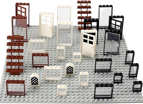 Miniatura 5 de Feleph Kit de ventanas y puertas Accesorios de decoración de interiores Juego de bloques de construcción Piezas y piezas compatibles con las