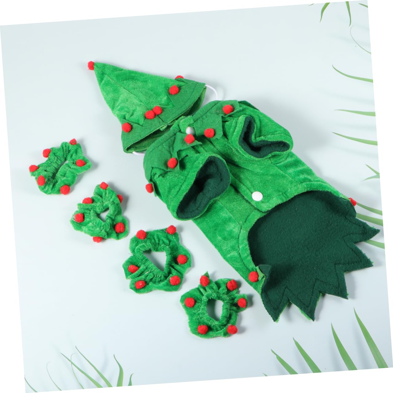 HMJGDHX 2 Set Costume da Animale Domestico di Natale Animale Domestico Mantello Natalizio Accessori per Cuccioli di Cane Costume Cosplay Vestiti da Festa Panno per Cani Abiti da Festa Design Adorabile