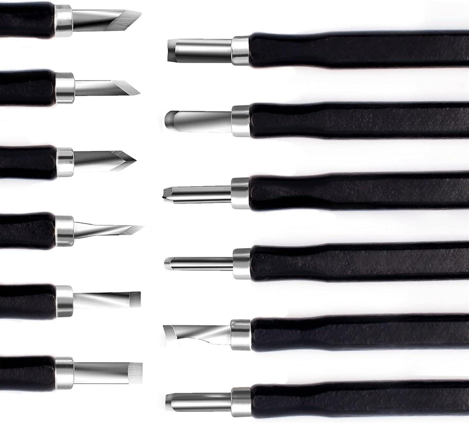 THE WHITE SHOP Wood Carving Tools Set - Easy to Use 12 pcs Mini Wood Chisel Beginner Wood Carving Kit for Adults & Kids Carving Kit Gift