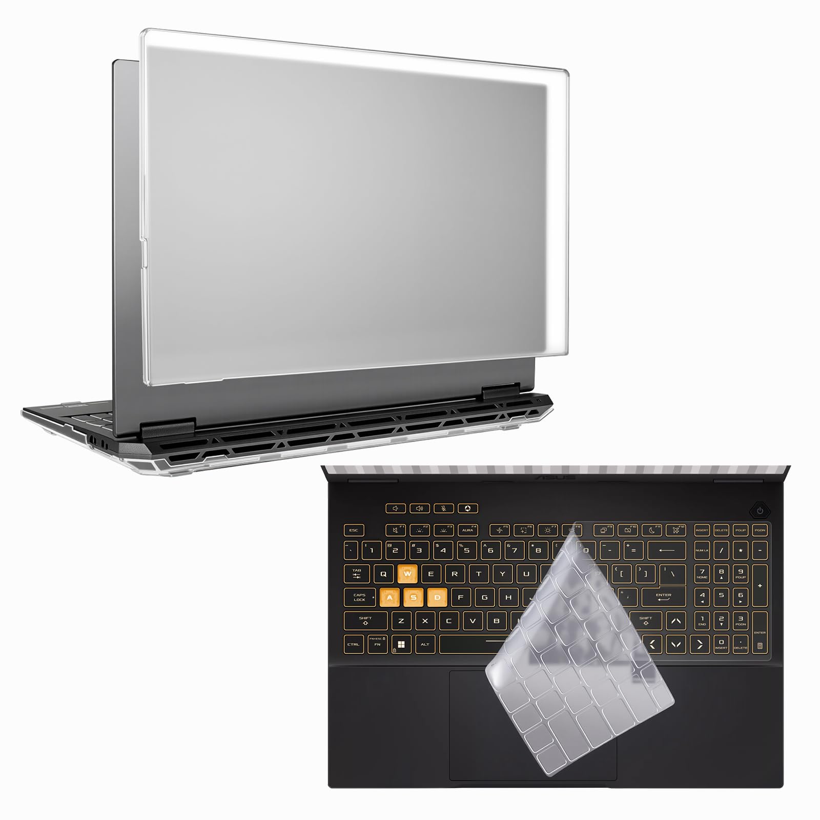 Photo 1 of uconsmimo Laptop Case Set for ASUS TUF Gaming F16 (2025) 16 inch Scratch-Resistant & Drop-Resistant Hard Shell Frosted Transparent? Protective Cover + Keyboard Cover