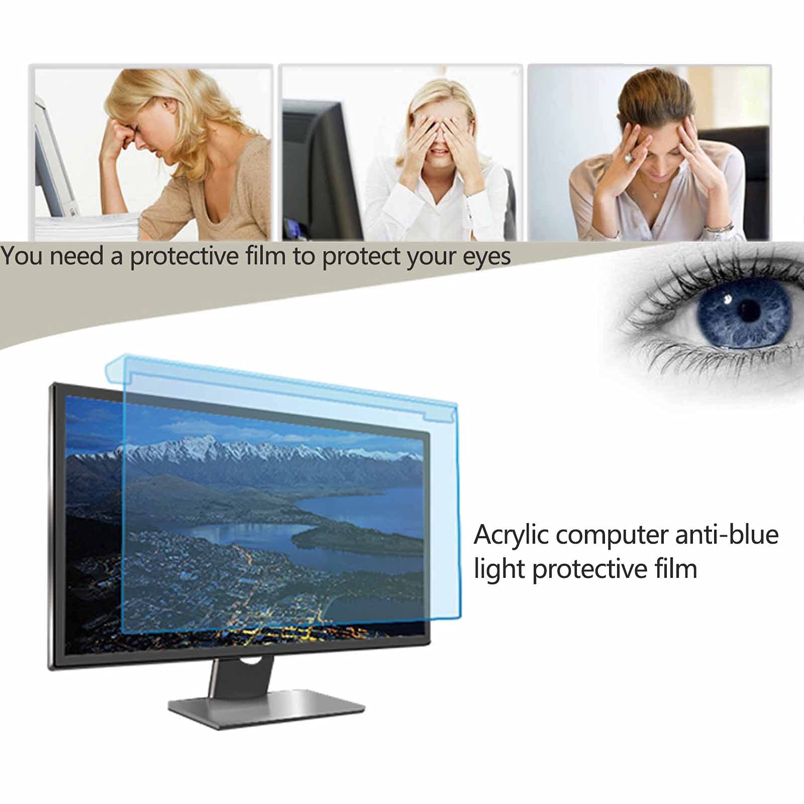 Pellicola Salvaschermo per Computer Desktop Pellicola Anti Luce Blu Che Blocca Il Filtro Pellicola Protettiva per Schermo in Acrilico HD Tipo di Sospensione,20in(458 * 270)