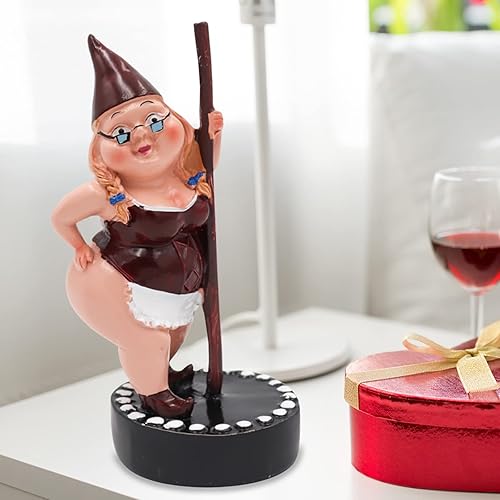 Miniatura 7 de Estatua de gnomo bailarín de poste sin pintar, pintura tu propio gnomo, figuras de gnomo sin pintar para niños y adultos, divertida figura de gnomo
