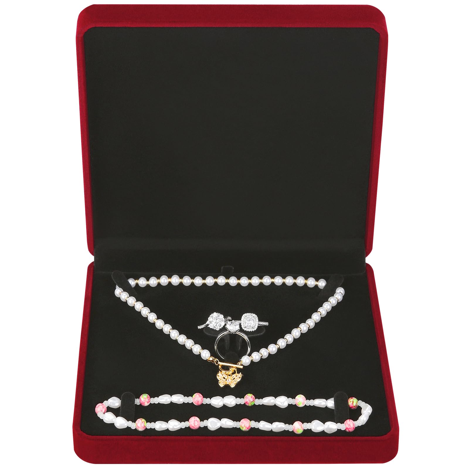 Amazon.com: LETURE Velvet Jewelry Set Box, Velvet Gift Box for
