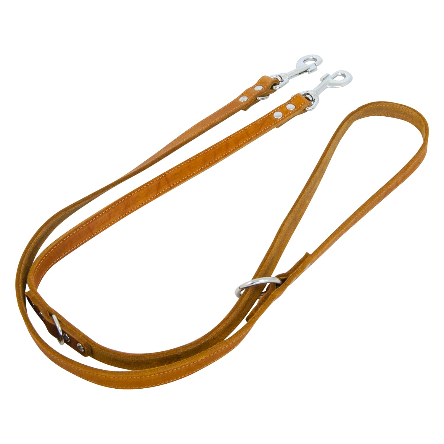JACK AND VANILLA, Dog Training Lead, Fat Leather, Cognac, Size 12 mm x 200 cm