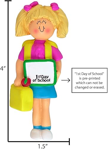 Miniatura 3 de Adornos escolares personalizados 2024  Adorno de mi primera Navidad 2024, mi primer día de escuela, regalos de regreso a clases para estudiantes,