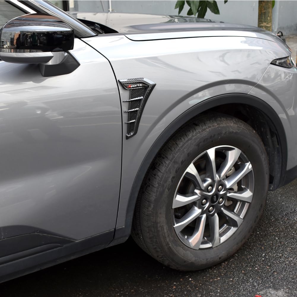 2 Pezzi Spoiler Canard Paraurti Anteriore per Fiat Tipo Kombi 358 I 2016-2020, Protezione Paraurti Splitter Winglets Fibra di Carbonio Spoiler Veicolo