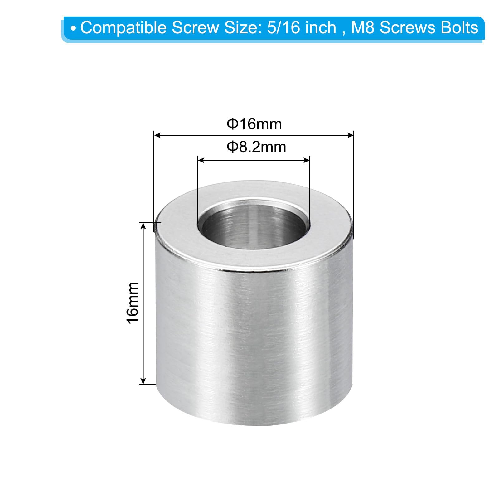 Unifizz M8 Stainless Steel Spacers - Image 2