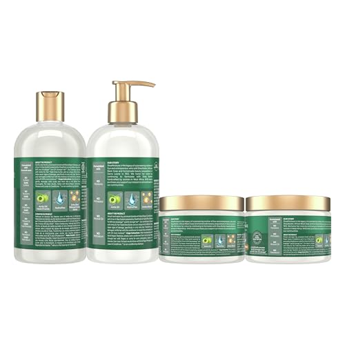 SheaMoisture Bond Repair Shampoo, Conditioner, Leave-In, & Masque 4 Pk Alma Oil to Strengthen Hair with Restorative HydroPlex Infusion
