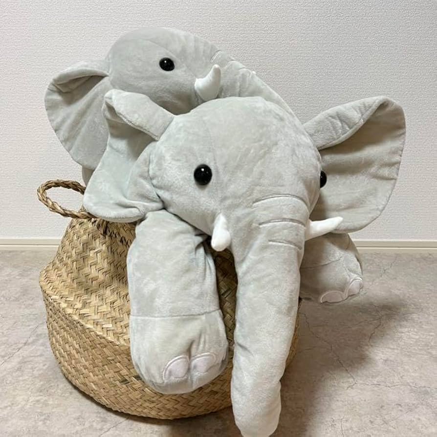 Amazon.co.jp: くったりゾウさん BIG ぬいぐるみ ぞうさん 2体セット