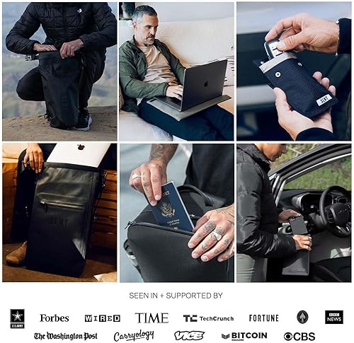 Miniatura 6 de Silent Pocket Bolsas Faraday para laptop de utilidad - 13, 15, 17 pulgadas, Negro (black Nylon)