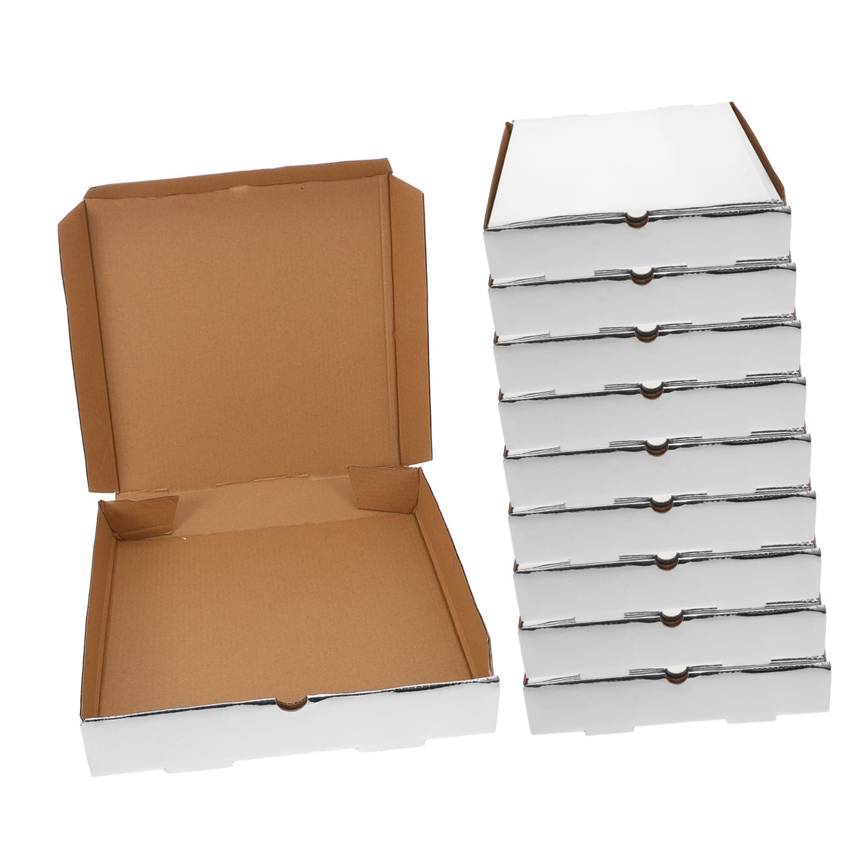 Toyvian 10pezzi Scatola per Pizza in Cartone Ondulato Scatole per Pizza da Asporto Contenitori da Ristorante Scatole per Spesse Contenitori in Cartone Ondulato