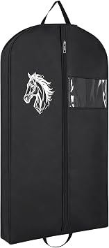 43 Equestrian Garment Bags for Horse Show Clothes Bags Breathable for Hanging Riding Wear Contest Horse Show Uniform, 420d Polyester
