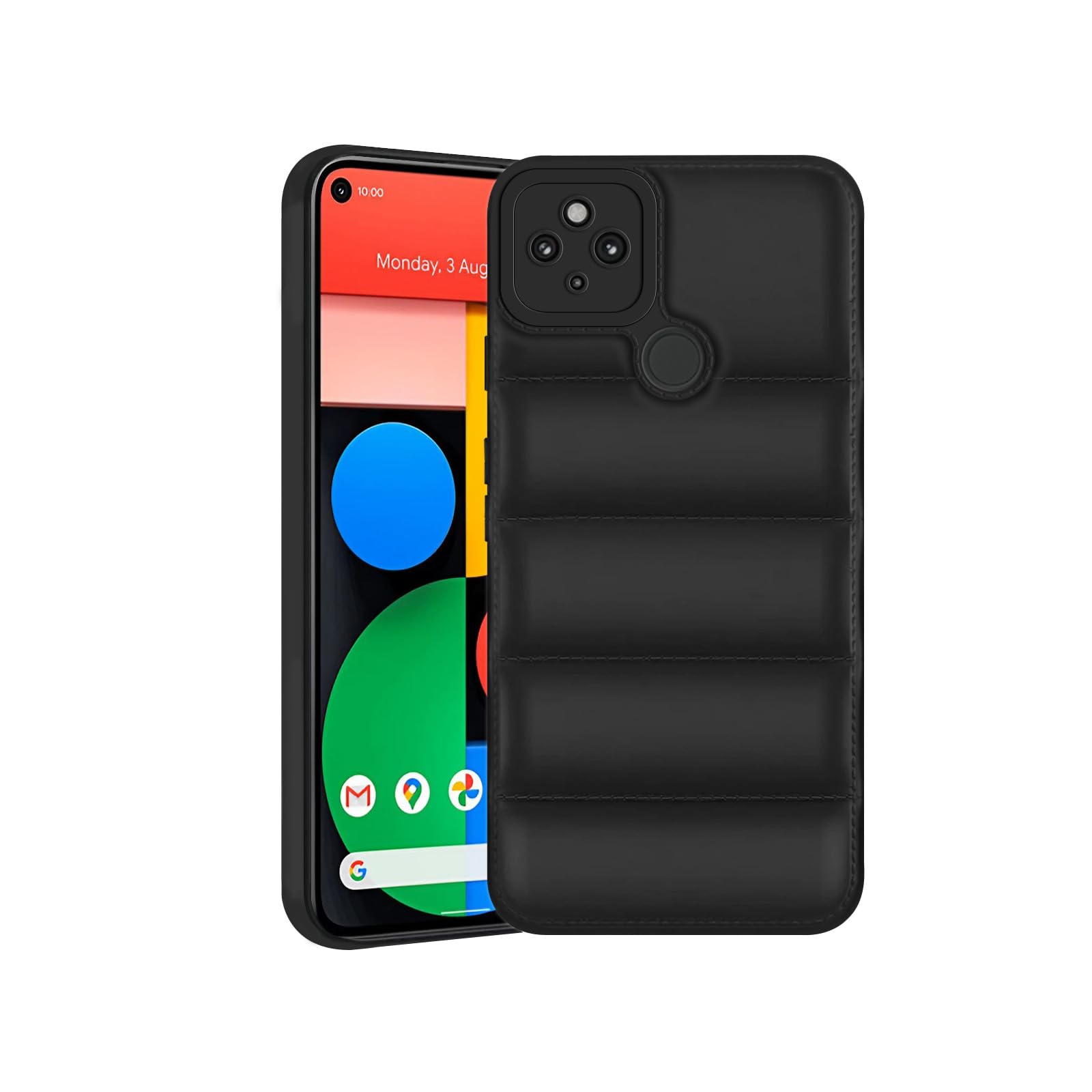 Plus Puffer Case Camera Protection Soft Back Cover for Google Pixel 4A 5G - Black (B0CTFM3GWC) Amazon Price History, Amazon Price Tracker