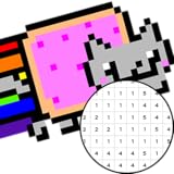 Nyan Cat Pixel Art - animal color by number