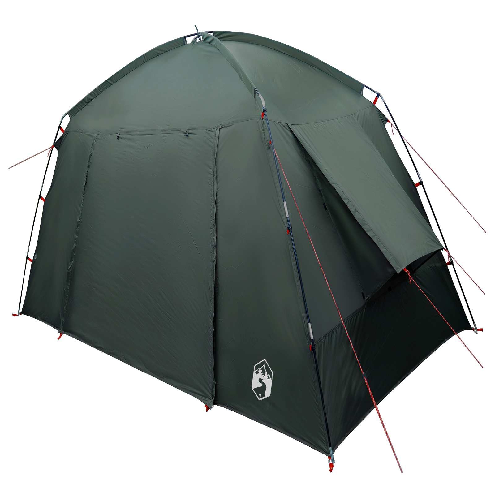 Hütten-Zelt Cabin Zelt Olivegrün aus Polyester 210 x 210 x 138 cm für Camping Familie, Outdoor Event, wasserdicht und mit Luftöffnung