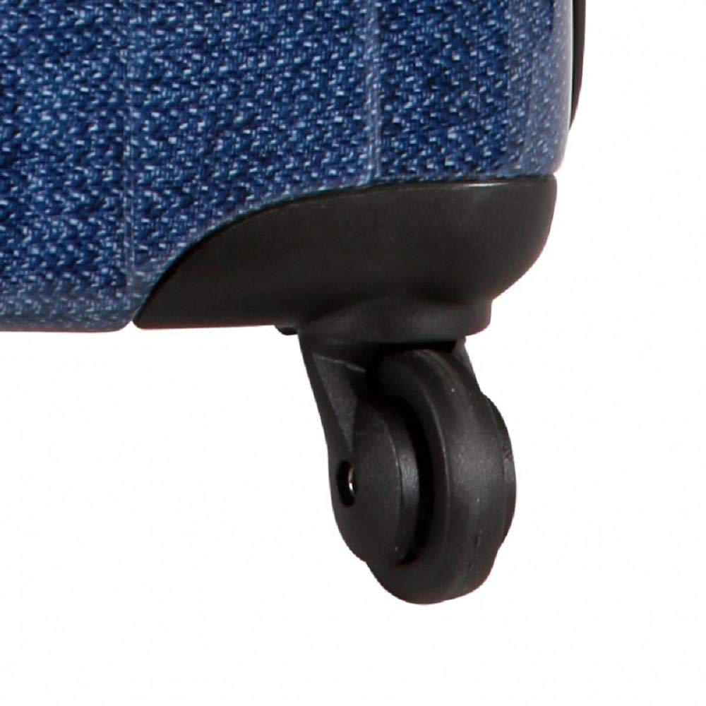Valise Rigide en Polycarbonate 70 cm pour Long Séjour 4 Roues Multidirectionnelles Navy Jeans Bahamas