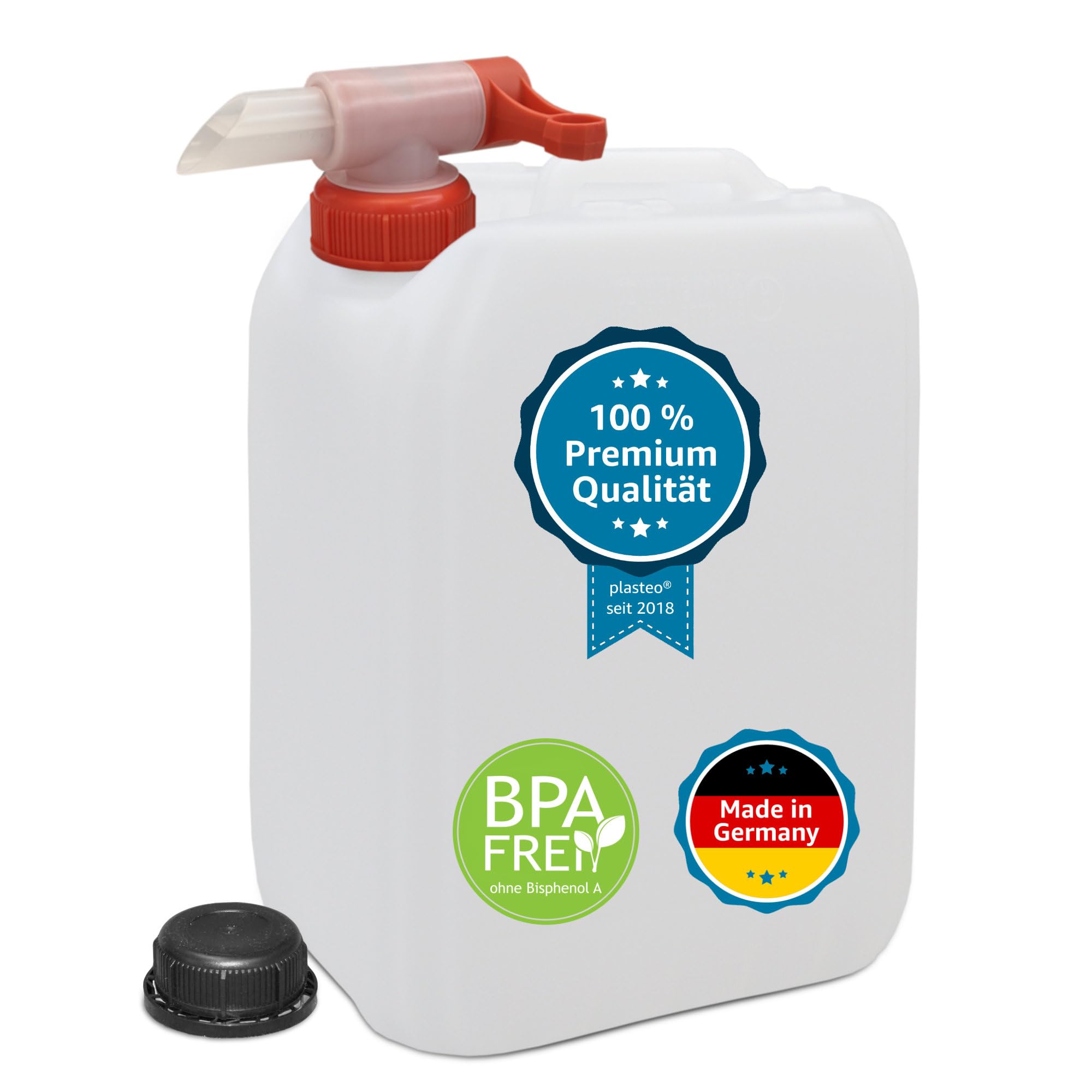 Bidon Eau 5L EDA - Bec Verseur Intégré - Certifié Alimentaire - Lot De 2 - Pratique Pour Camping Et Maison