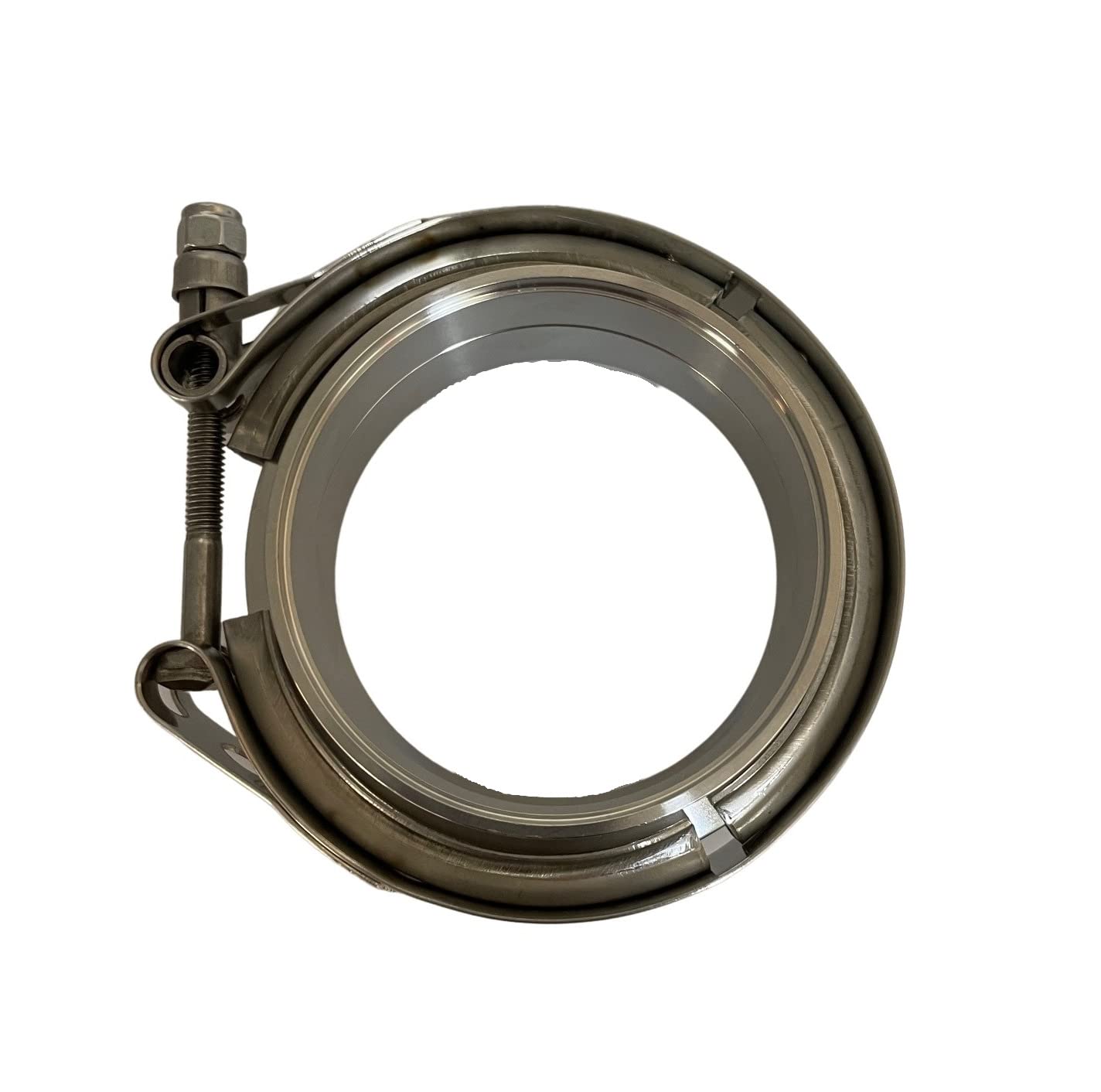 Morsetto a V + flange complete in acciaio inox tubo turbo (63,5 mm)