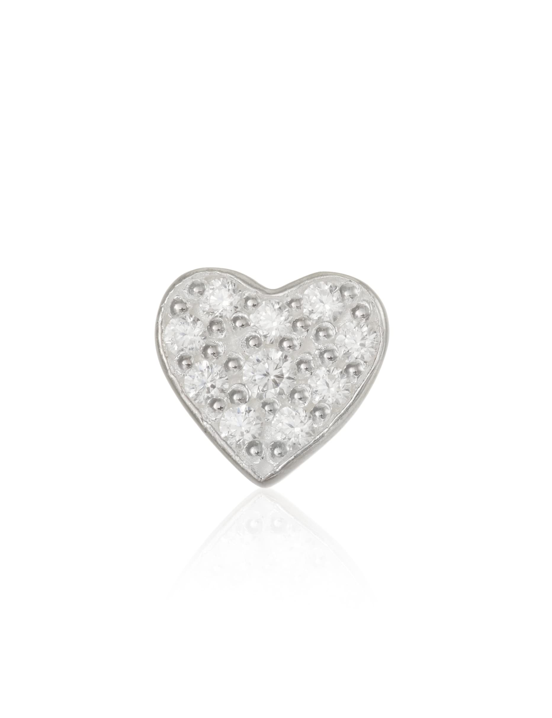 THOMAS SABO Single ear stud heart pavé silver 925 Sterling Silver