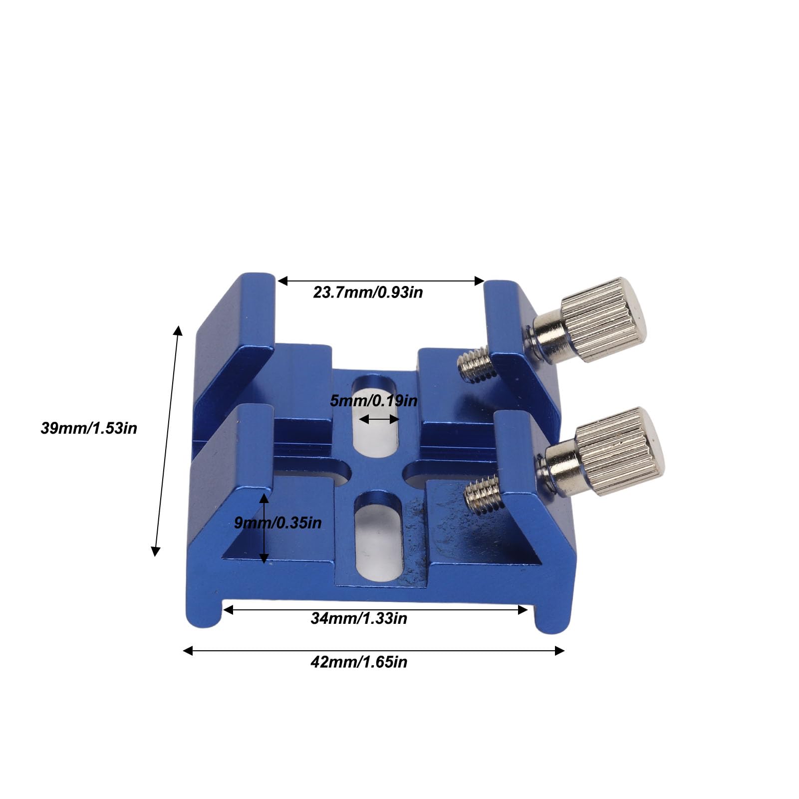 Universelle Schwalbenschwanzbasis für Sucherfernrohre, Ideale Sucherfernrohr-Montagehalterung für Optische Teleskope für die Installation von Optischen Sucherfernrohren (Blue)