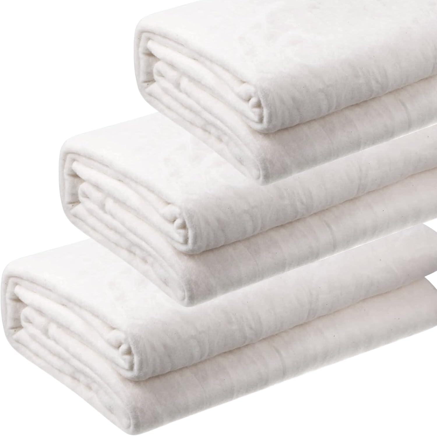 3PCS Cotton Batting for Quilting 40 x 40 inch Quilting