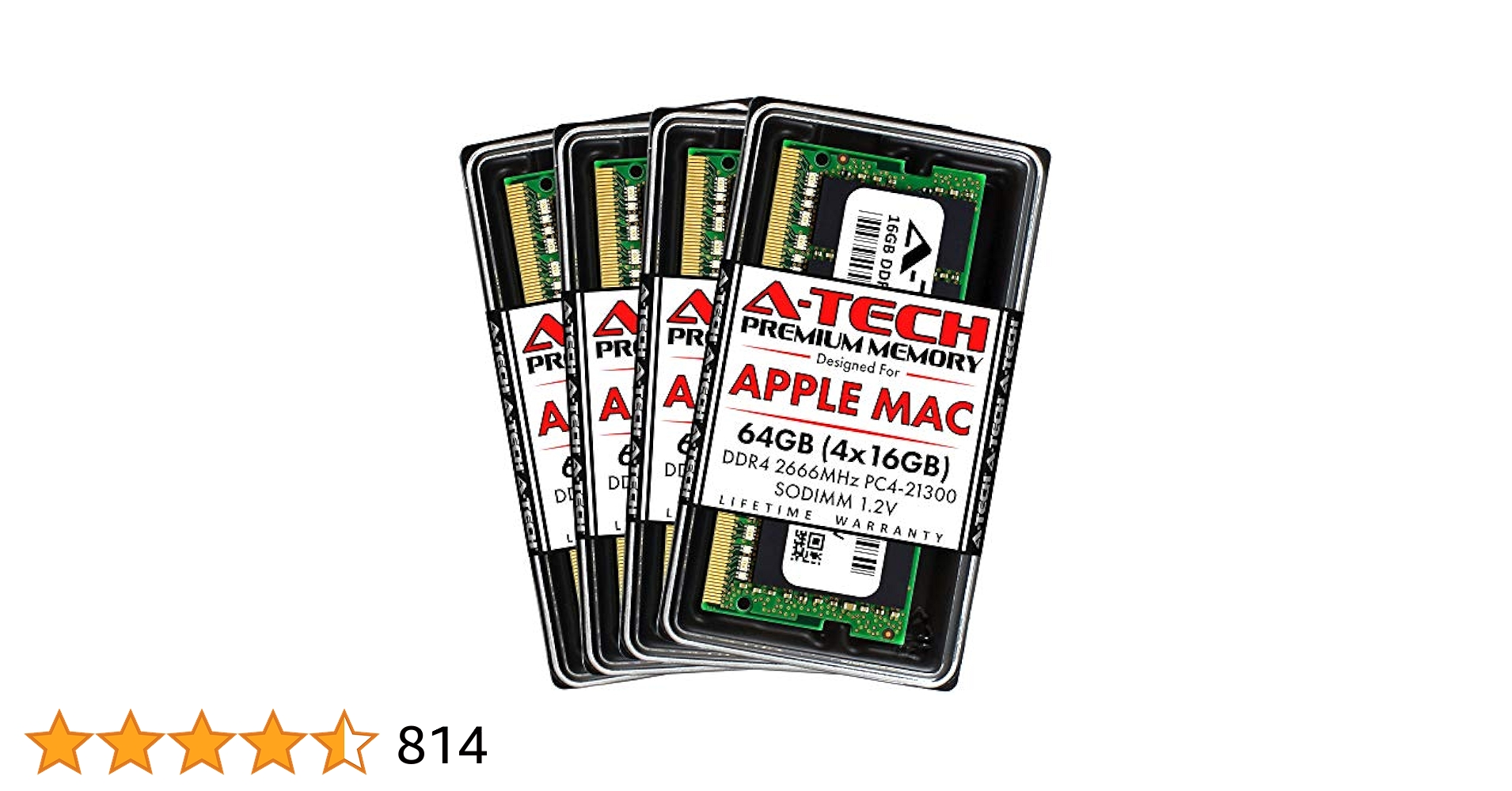 A-Tech 64GB Kit (4x16GB) RAM for Apple iMac 2019 & 2020 27